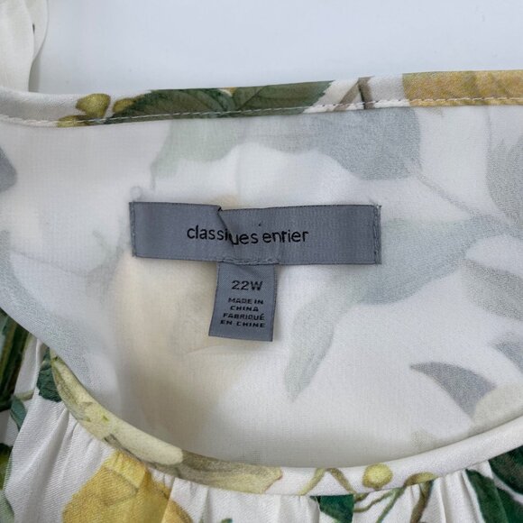 Classiques Entier Floral Silk Sleeveless Tunic Blouse Womens Plus Size 22W - Picture 4 of 7
